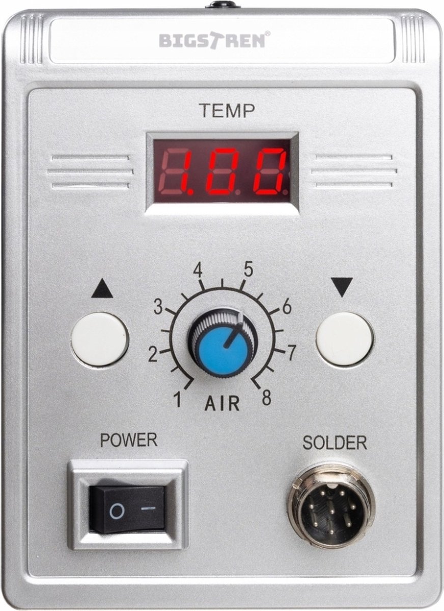 Ilso Soldeerstation - Hetelucht Soldeerbout - 700W - LCD - 3 Ronde Opzetstukken 4-7-9 mm - Stand-by Modus – foto 2