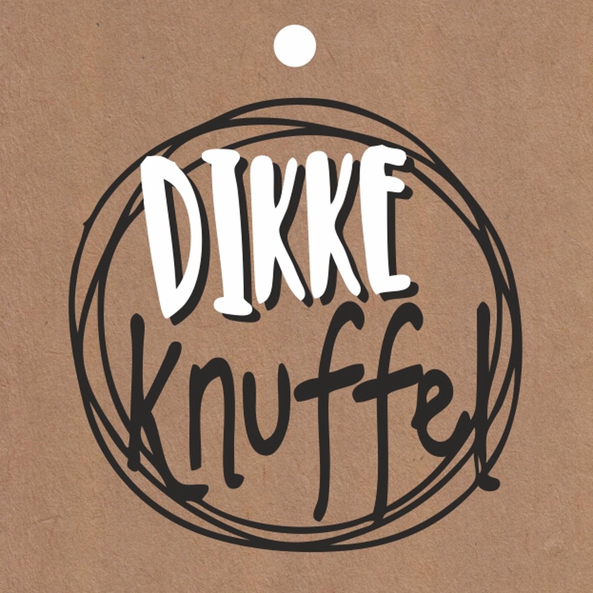 Luxe Bloemenkaartjes - Wenskaarten - Cadeaukaart - Bruin - Dikke Knuffel - 7x7cm - 20 Stuks - Met Boorgaatje