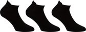 Sokken sneaker met lipje 3 paar - Zwart - Sokken Heren Sokken Dames - Maat 39/42