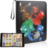 Buxibo Verzamelmap Geschikt voor Speelkaarten - Verzamelalbum met Rits - 4 Pocket Map Binder Houder - Opbergmap voor 400 Kaarten - Fusion