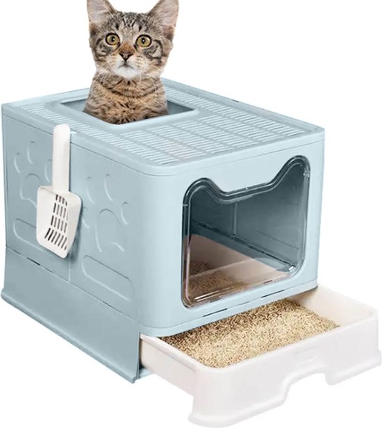 PetsyPaw Luxe Cat Litière Box - avec Plateau Extensible et Grille Litière  pour chat -... | bol.com
