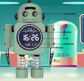 De Professor en Kwast - Digitale Kinderwekker Robot (Groen) + Animatie On Demand