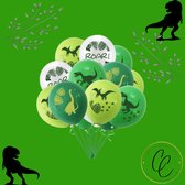 Ballonnen - dinosaurus - kinderfeestje - partijtje - feest - groen - set van 6