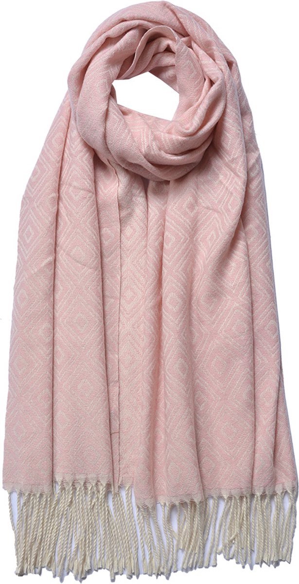 Juleeze Wintersjaal Dames 68x180 cm Roze Polyester