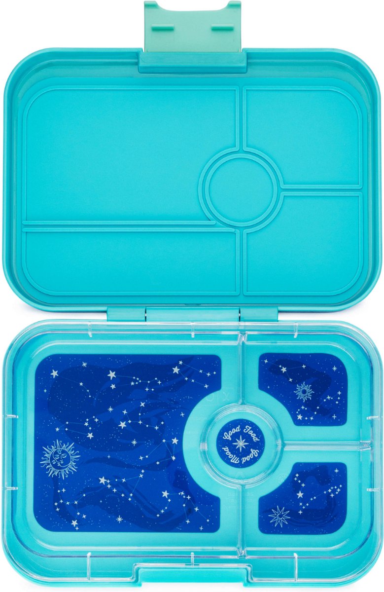 Yumbox Tapas XL - lekvrije Bento box lunchbox - 4 vakken - Antibes Blue / Zodiac