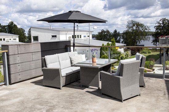 Salon de jardin Brentwood 4 parties gris.