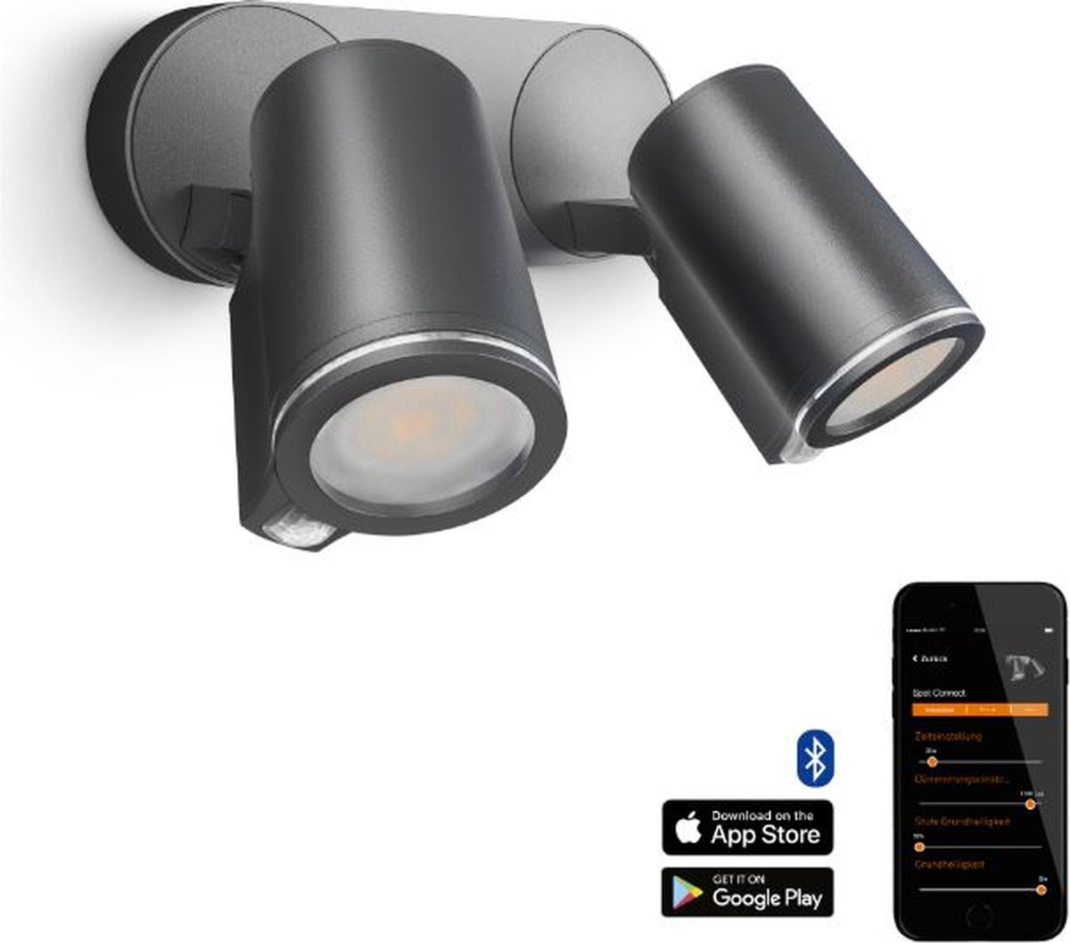 Steinel DUO LED-Spot - Wandlamp met Bewegingssensor - Bluetooth