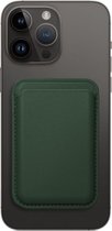 Case2go - Porte-cartes adapté aux iPhones et Apple Ring magnétique - Porte-cartes magnétique - Vert foncé
