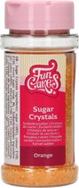 FunCakes Suikerkristallen - Gekleurde Suiker - Oranje - 80g - Eetbare Taartdecoratie