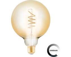 EGLO LED Lamp - E27 - Ø 9,5 cm - G95 - Amber - 2000K - Dimbaar