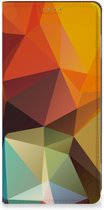 Smartphone Hoesje Motorola Moto G53 Leuk Book Case Polygon Color