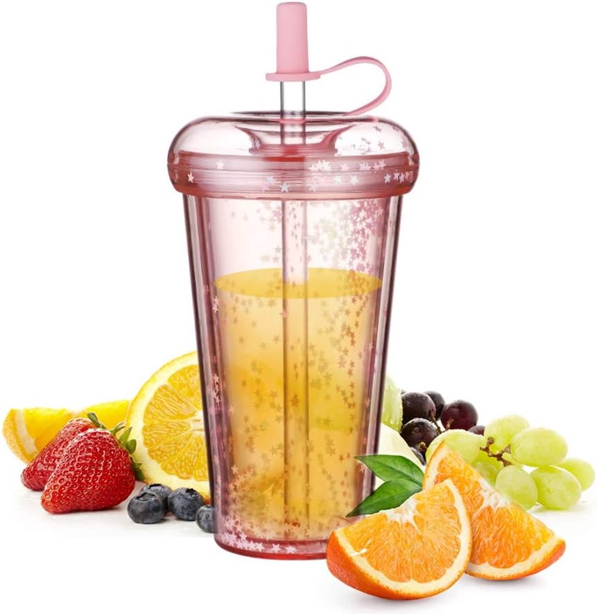 Drinkfles kind - 500 ml met rietje - Tekkel