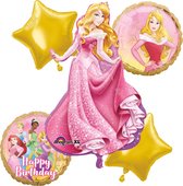 Disney Princess - La Belle au bois dormant - Ensemble de Ballon - 5 pièces - Ballon hélium - Ballon aluminium Happy Birthday - Anniversaire.