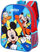 Sac à dos Mickey Mouse Donald Duck et Dingo - rouge/bleu - Sac à dos Mickey et Friends - 30 x 25 cm.