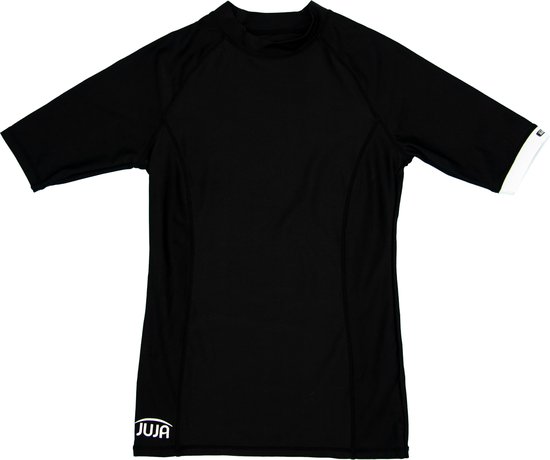 JUJA - UV-Zwemshirt met korte mouwen voor vrouwen - UPF50+ - Solid - Zwart - maat M (38)