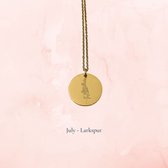 Lovelockers® | Geboorte Bloem ketting | Juli | Stainless Steel | Goudkleurig | Geboorte Maand | Kraamcadeau | Geboorte cadeau | Cadeautje voor haar | Bloemen ketting