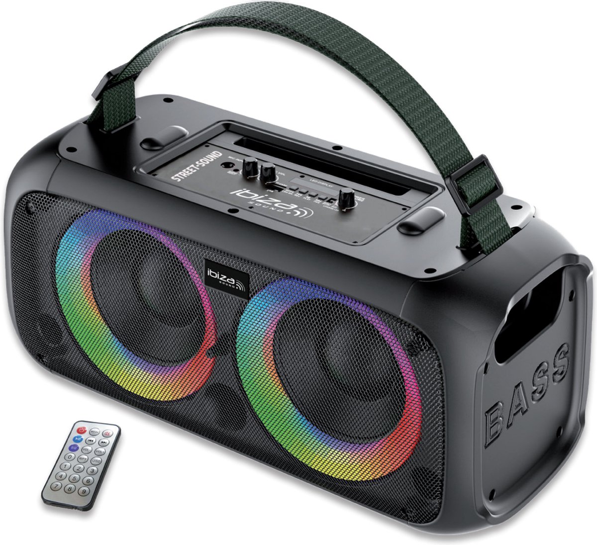 Ibiza sound Speaker streetsound | Muziekbox | 100 Watt | Koppelbaar | Bluetooth | Accu