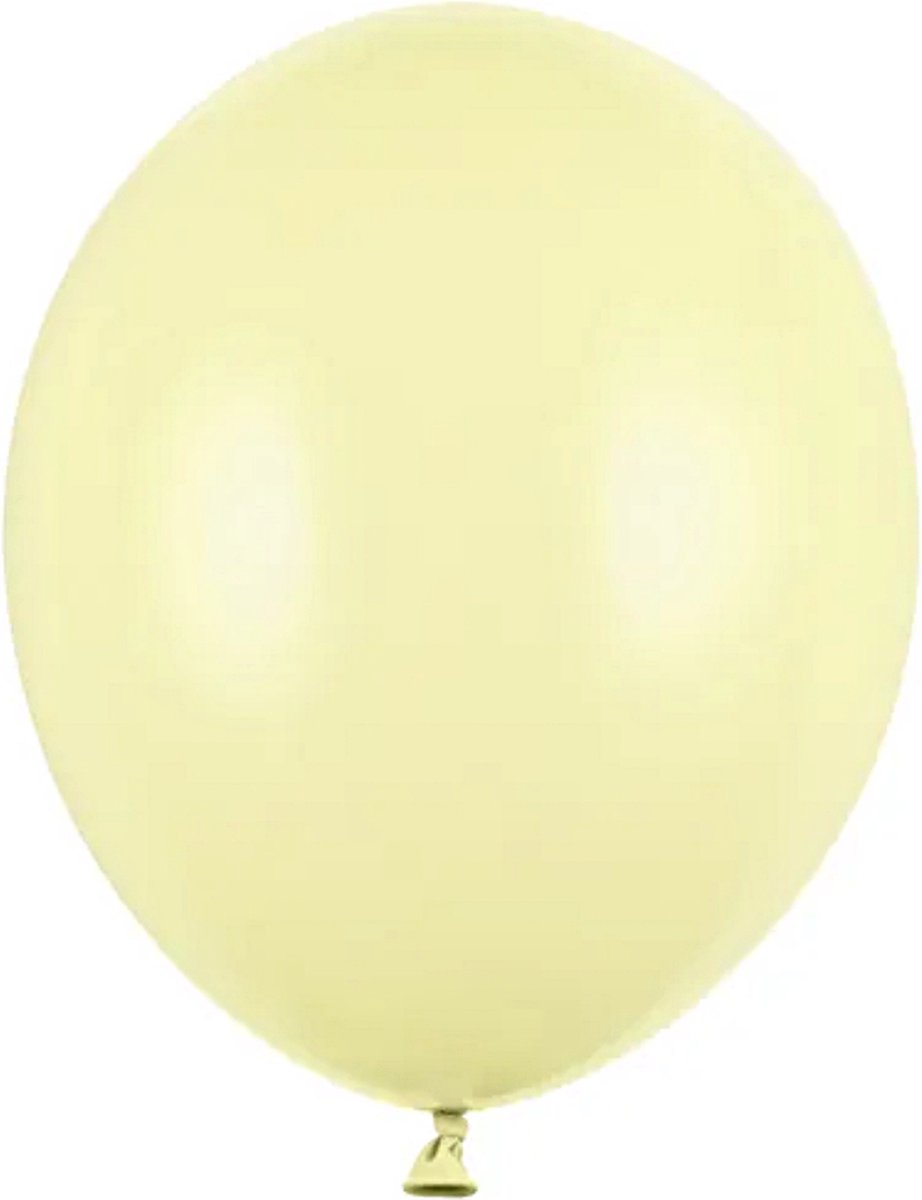 Ballon Pastel Geel - Extra Sterk - 10 stuks *** 30cm *** gewicht ± 3 g / st