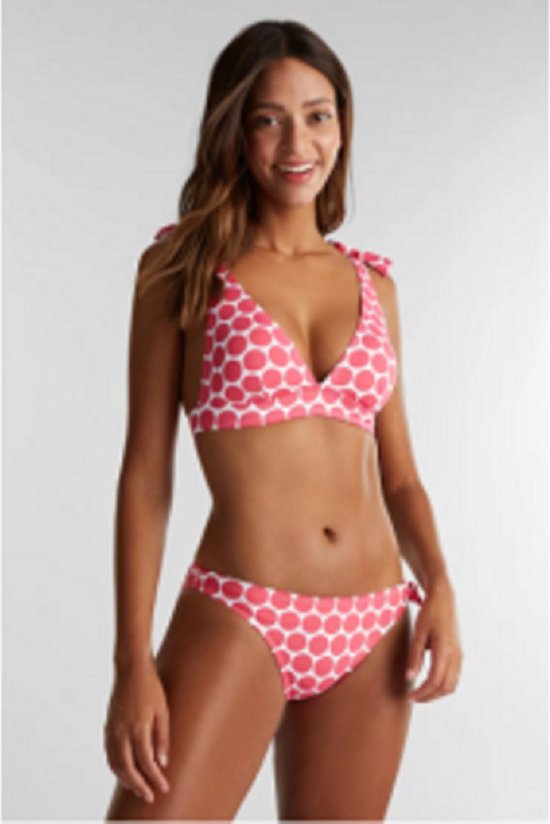 Esprit Gleason Beach Bikinibroekje rose / wit gestipt Maat 36 SSN0420