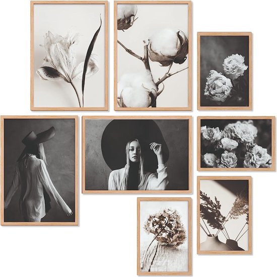Lot de 7 posters - images assorties dans un élégant ensemble - Collage mural - 3 x format DIN A3