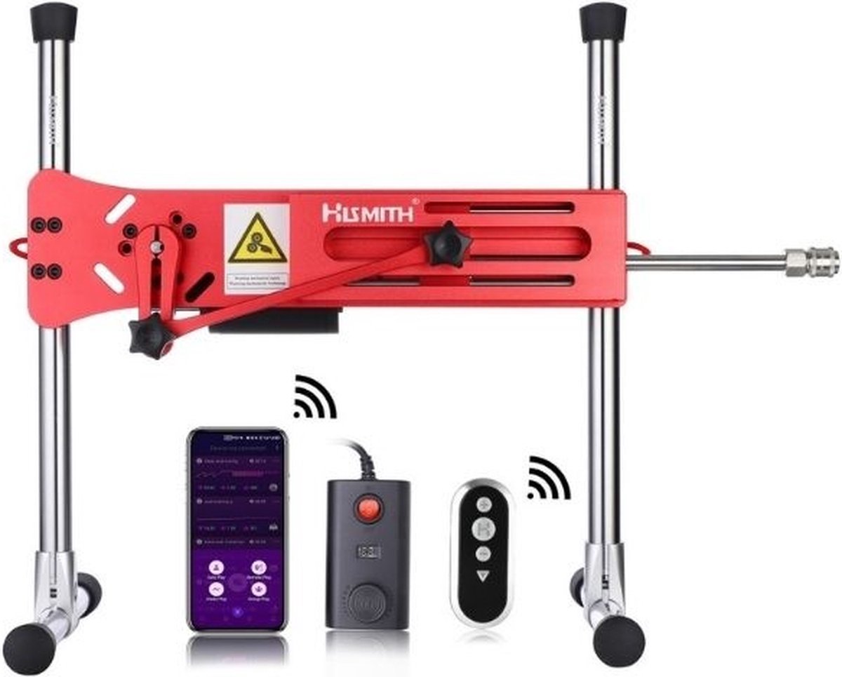 Pro 1 Premium Seksmachine 2.0 Smart App met dildo en afstandsbediening Rood