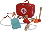 Houten doktersset - Dokterset speelgoed - Houten dokterskoffer - Met accessoires