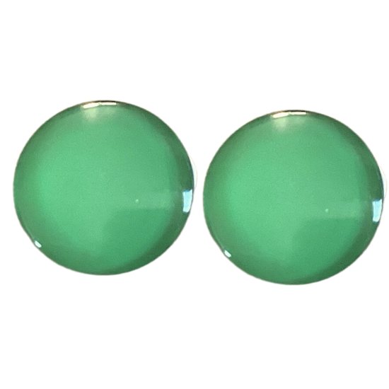 Clip oorbellen- Lente Groen- 2.5 cm- Geen gaatjes- Charme Bijoux