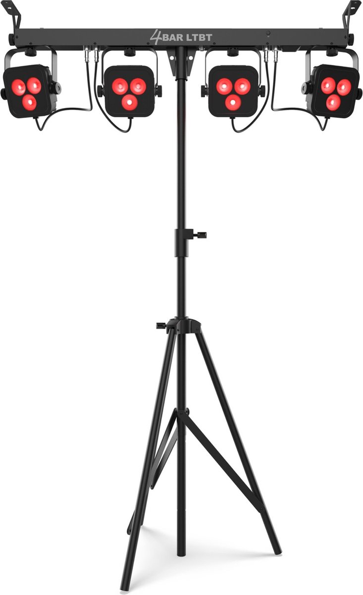 Chauvet 4BAR LT BT 4 bar led licht set met statief, hoes en Bluetooth