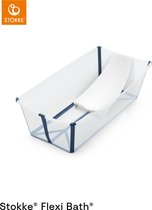 Ensemble Stokke® Flexi Bath® X-Large - Flexi Bath® XL + Support nouveau-né - Bleu transparent