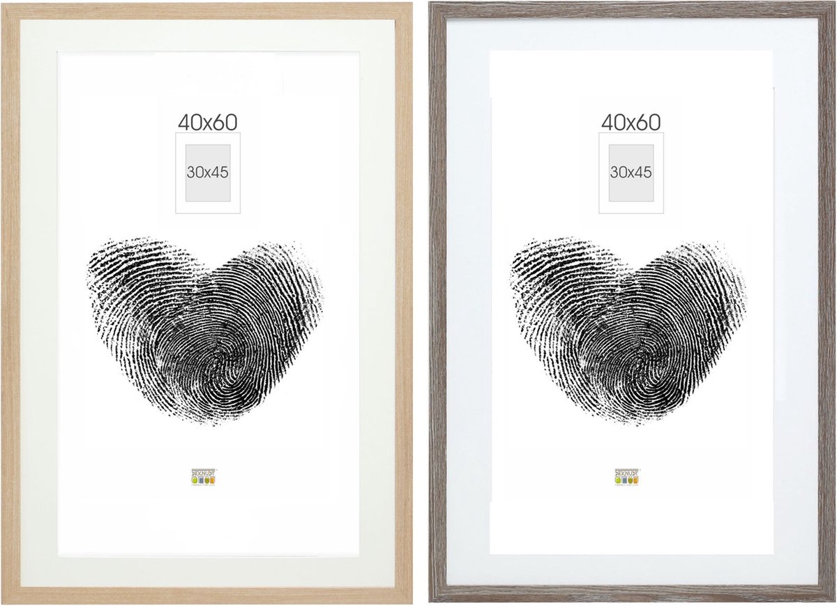 Deknudt Frames fotowand S66KMP 4 - 2 fotokaders - foto 30x45/40x60 cm naturel