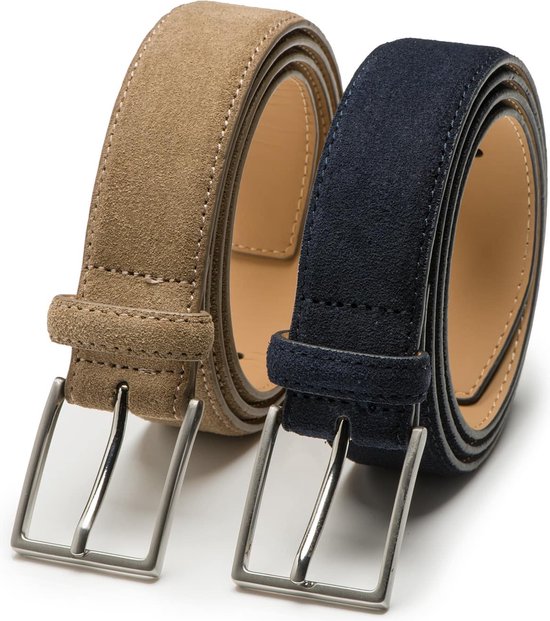 DTCH.FIT Suède Riem Oliver - Verstelbare GunMetal Gesp 3,5 Cm Breed