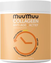 Muu'Muu Collageen Poeder 8000 mg Anti-Age + Gewrichten Spieren Supplement - Met Vit C, Magnesium, MSM, B Vitamines - Gezonde Huid & gewrichten met Perziksmaak