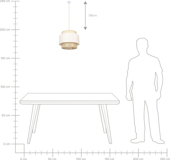 YUMURI - Lampe à suspension - Naturel - Polyester