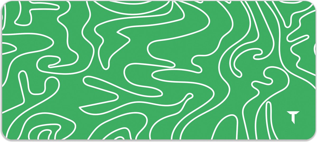 Tommiboi muismat - Topo collectie Groen- xxl muismat - 90x40 cm – Anti-slip – Grote Muismat