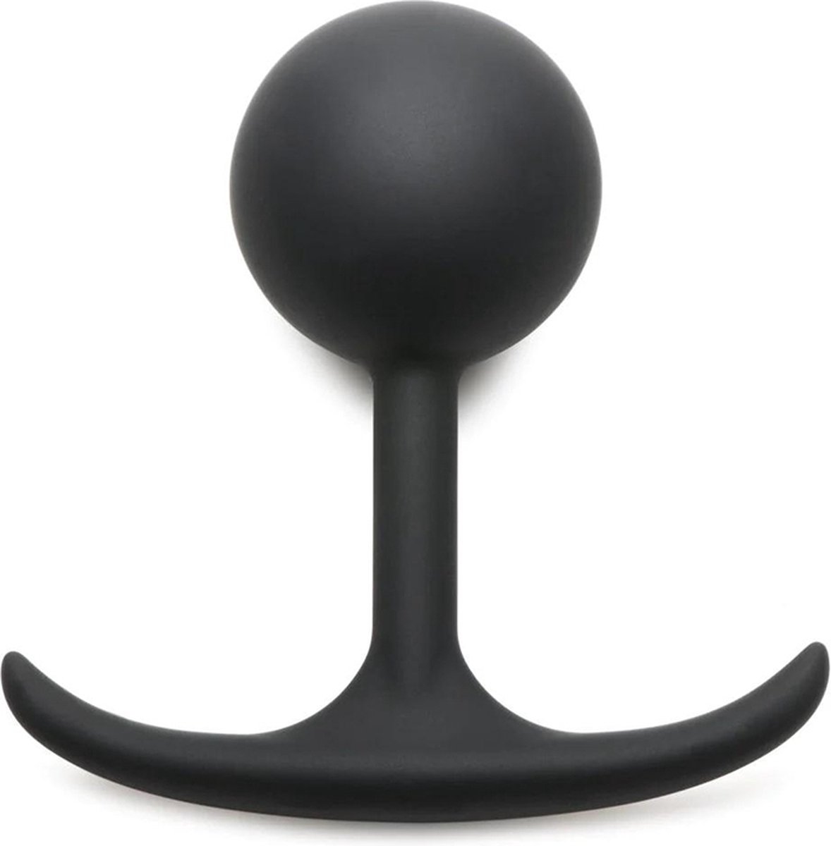 Goedkoopste XR Brands AH073-LARGE - Comfort Plugs Silicone Weighted Round Plug 4.4 - Black