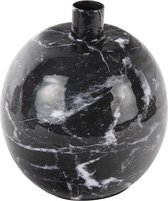 Present Time Kandelaar Marble Look - Zwart - 13x15x13 cm