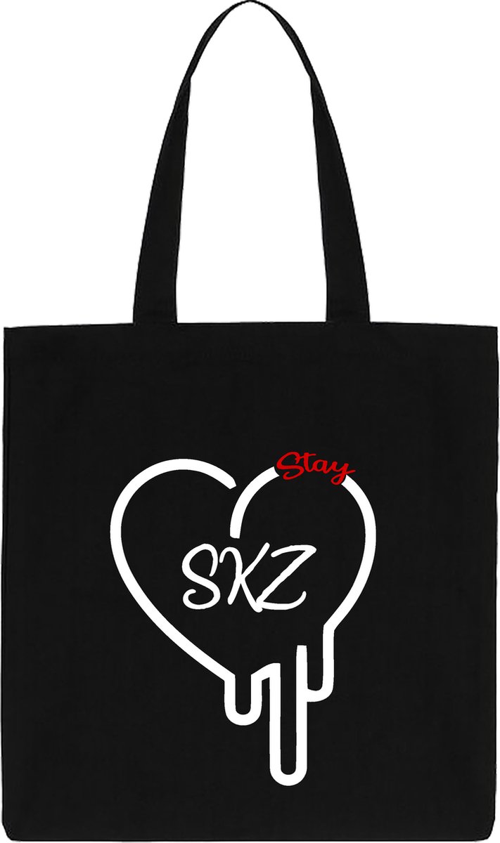 Stray Kids FAN Totebag - Black K-POP K-DRAMA Boodschappen Tas Zwarte Shopper - Shennit