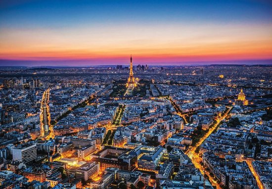 Papier peint photo Intissé - Skyline de Paris - Tour Eiffel - Ville - 254 x 184 cm