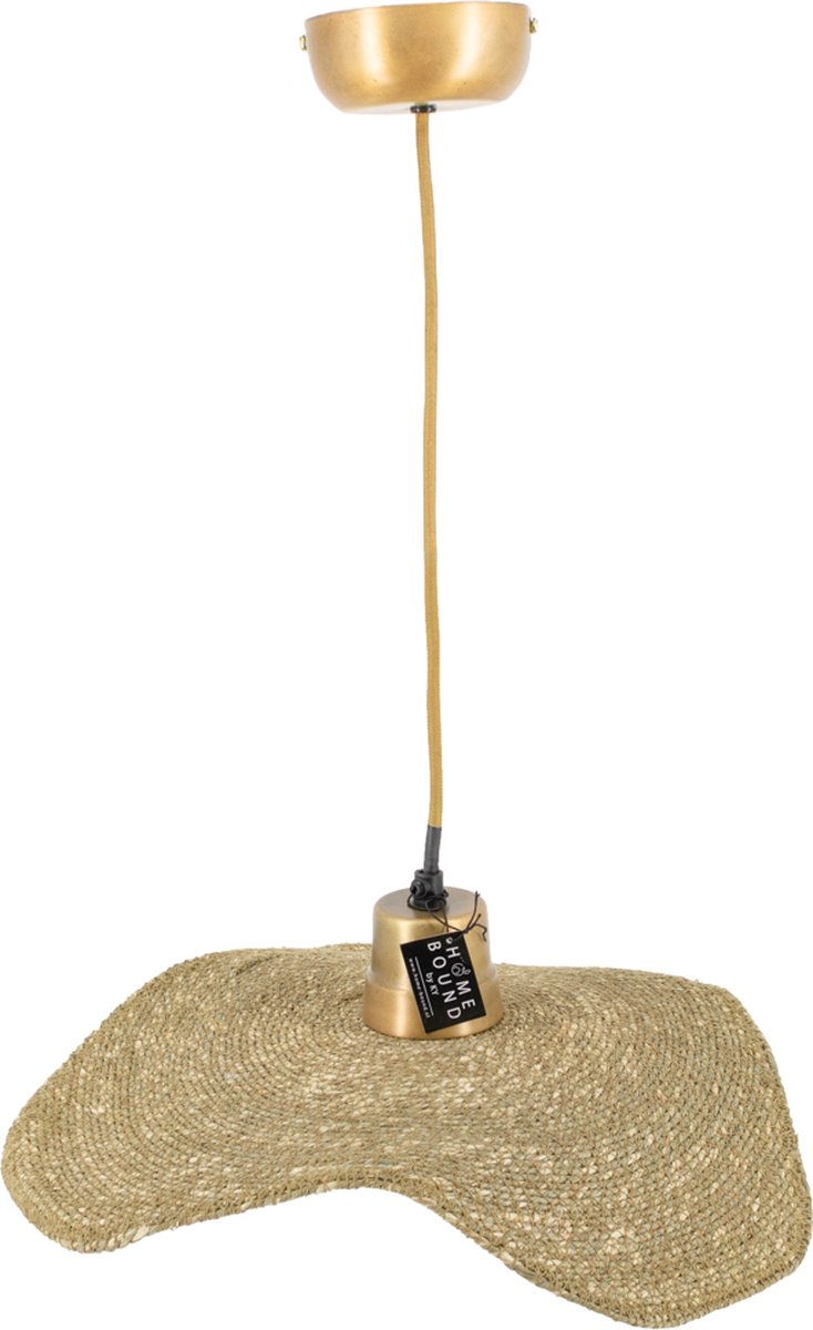 Hanglamp moonj grass naturel - jute hanglamp boho Ibiza - rotan hoedlamp 37x35x15cm