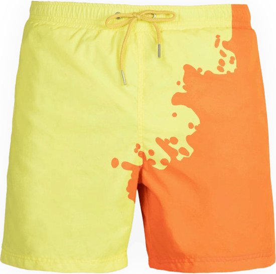 Sea'sons- Kids-Swimshort Solid -Orange Yellow - Maat 128/134