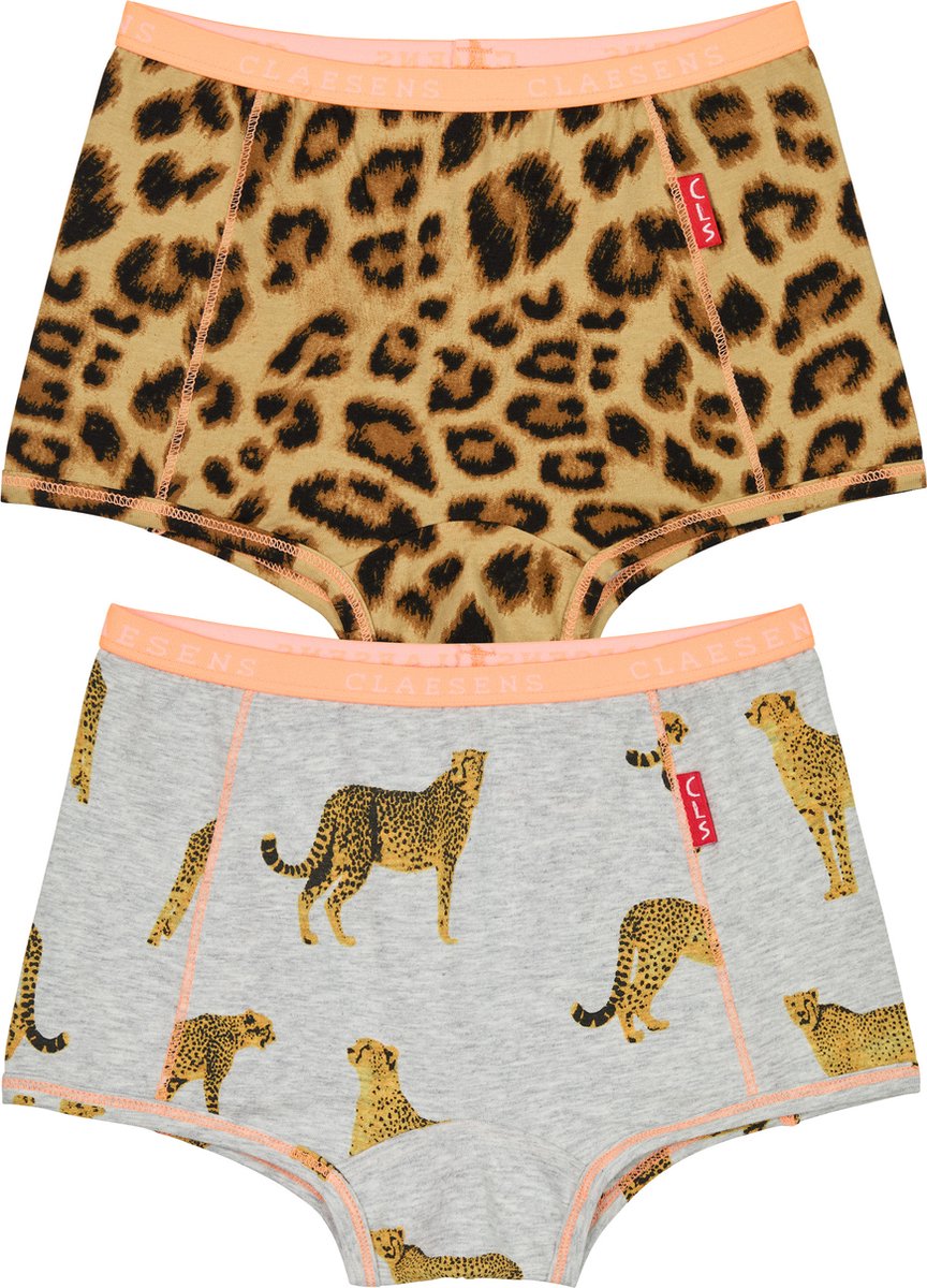 Claesen s boxershort meisje Cheetah Leopard 2 pack maat 140 146 bol