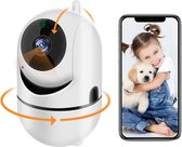 Babyfoon - Babyfoon met Camera - Camera Beveiliging - Beveiligingscamera - 1080p - Geluid en Bewegingsdetectie - Met App - Wit