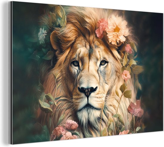 Houten wanddecoratie - Geometrische Leeuw | Nanda's Kids