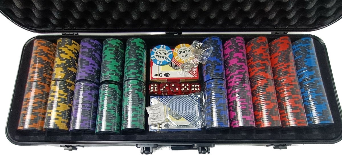 Pegasi Deluxe pokerset 500 Texas Hold'em Poker Set Pokerkoffer