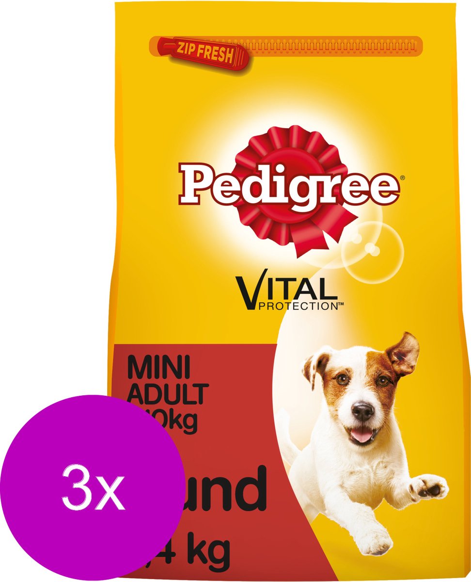 Pedigree Pedigree Adult Mini Menu - Rund - Hondenvoer - 3 x 1.4 kg