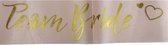 Ceinture avec texte '' TEAM BRIDE '' - Saumon / Or - Dentelle - 75 x 10 cm - 1 pièce - Anniversaire - Mariage - Bride to be SASH - EVJF