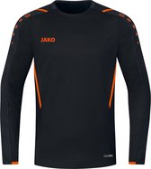 Jako - Sweater Challenge - Zwart met Oranje Trui Kids-152