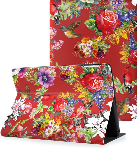 ZKAIAI Voor Ipad Pro 11 Inch 3e 2e 1e Generatie 2021/2020/2018 Case PC En Siliconen Drielaagse Schokbestendige Standaard Heavy Duty Robuust 360 Graden Draaibaar Met Schouderriem Pennenhouder Rood