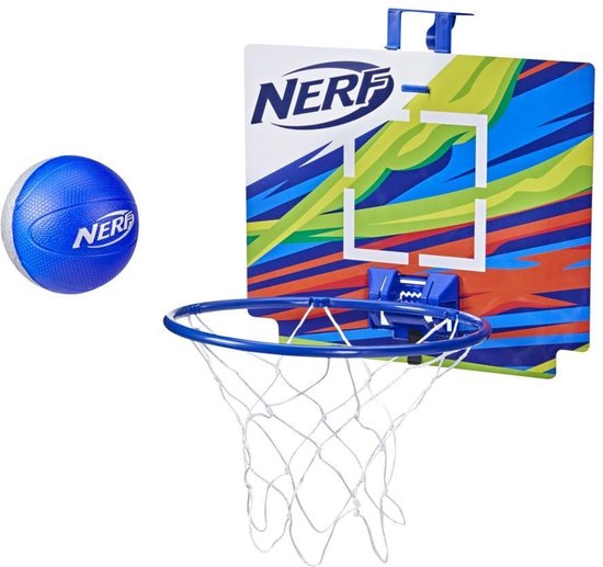 NERF Nerfoop Classic Mini Foam Basketball and Hoop Blauw