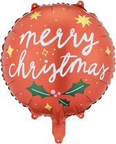 Partydeco - Kerst Folieballon Merry Christmas - 45 cm